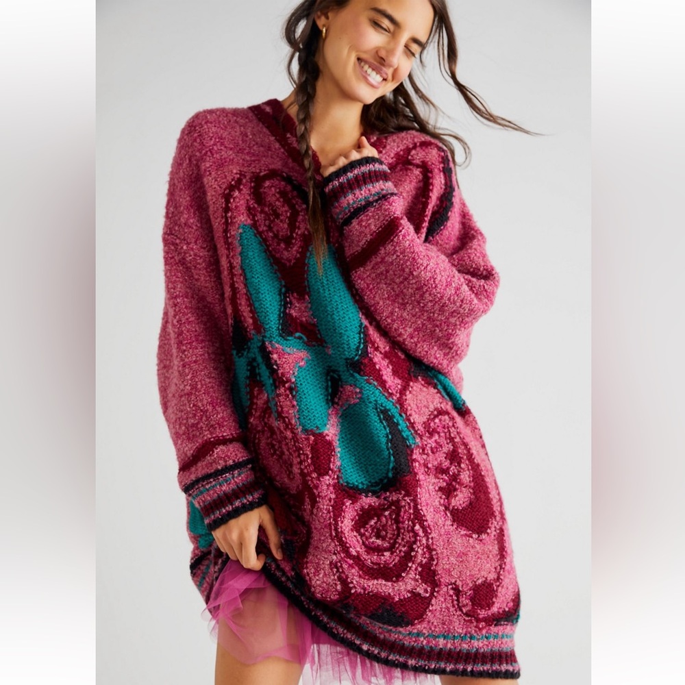 Free People Row of Roses Tunic